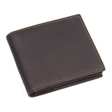 Men's Luxury Cow Leather Wallet Short Male Purse