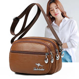 Women Crossbody Bag Multi-layer Shoulder Handbag Purse