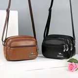 Women Crossbody Bag Multi-layer Shoulder Handbag Purse
