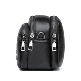 Women Leather Messenger Bag Multi-compartment Casual Shoulder Bag