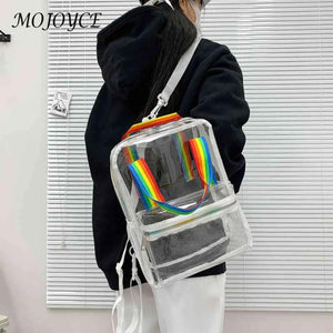 Transparent Backpack College Students Waterproof Female Candy Schoolbag