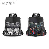 Retro Ethnic Backpack for Women Teenage Student College Girl