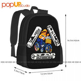 Palaca Bike Pattern Backpack Large Capacity Sports Bag
