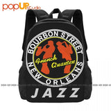 Bourbon Street Jazz Backpack Large Capacity Print Gym Bag