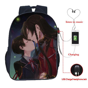 Touken Ranbu USB Charge Backpack Casual Rucksack Student