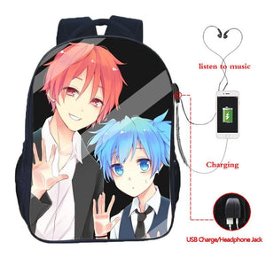 Assassination Classroom USB Charge Backpack Casual School Bag