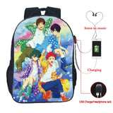 Free! Swim Club USB Charge School Bag School Backpack Casual USB Charging School