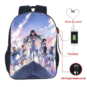 Kill La Kill Matoi Ryuuko USB Charging School Bag Boys Girls Backpacks