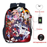 Kill La Kill Matoi Ryuuko USB Charging School Bag Boys Girls Backpacks