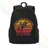 Horse Do the Thinkin Large Backpack Softback Gym Tote Bag