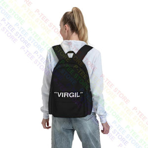 Virgil Abloh Large Capacity Backpack Print Backpack Sports Bag School Sport Bag
