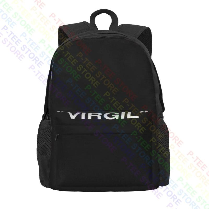 Virgil Abloh Large Capacity Backpack Print Backpack Sports Bag School Sport Bag