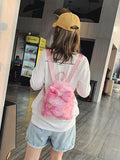 Plush Bow Backpack for Women Girls