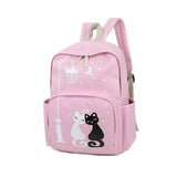 Small Fresh Canvas Printing Cat Backpack