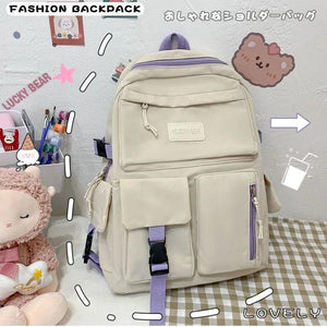 Nylon Waterproof Women School Backpacks For Teenagers Girls