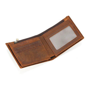 Business Short Wallet Full-Grain Leather Men's Wallet