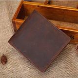 Business Short Wallet Full-Grain Leather Men's Wallet