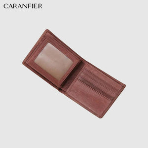 Top Cow Leather Men Wallet Short Style Male Purse Knitting Wallet