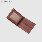 Top Cow Leather Men Wallet Short Style Male Purse Knitting Wallet