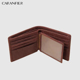 Top Cow Leather Men Wallet Short Style Male Purse Knitting Wallet