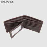 Top Cow Leather Men Wallet Short Style Male Purse Knitting Wallet