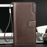 Men's Long Clutch Wallet Triple-Fold with Phone Pocket