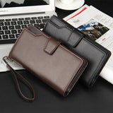 Men's Long Clutch Wallet Triple-Fold with Phone Pocket