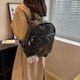 Nylon Padded Women Backpack Down Padded Travel Backpack