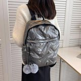 Nylon Padded Women Backpack Down Padded Travel Backpack