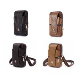 Men PU Leather Waist Pack Phone Pouch Bag Classic Crossbody Shoulder Bag