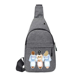 Men's Multifunction Chest Pack with USB Charging Anti-theft Travel Bag