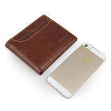 RFID Shielded Leather Short Wallet 8104