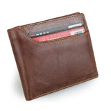 RFID Shielded Leather Short Wallet 8104