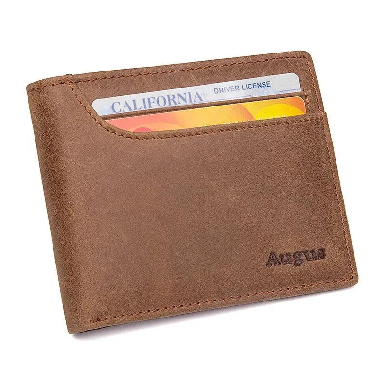RFID Shielded Leather Short Wallet 8104