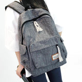 Waterproof Denim Backpack for Women Girls School Laptop Mochilas