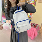 Small Nylon Backpack for Women Shoulder Rucksack Schoolbag Travel