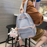 Small Nylon Backpack for Women Shoulder Rucksack Schoolbag Travel