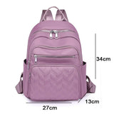 Casual Oxford Backpack Women Waterproof School Bag Ladies