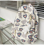 Bear Print Waterproof Schoolbag For Teens Student Backpack Nylon Girls Bagpack