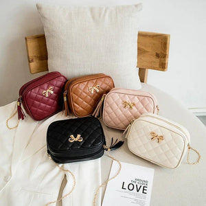 Small Tassel Tide Female BaoLing Lattice Embroidery Camera Shoulder Bag