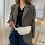 Women's Crossbody Chest Bag PU Leather Waist Bag