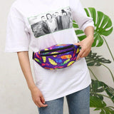 Men Holographic Waist Bag Sport Fanny Pack Crossbody Chest Phone Purse