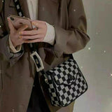 Korea Autumn Winter Lattice Chain Shoulder Bag Personalized Handbag