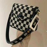 Korea Autumn Winter Lattice Chain Shoulder Bag Personalized Handbag