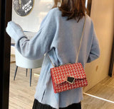 Quilted Chain Bag Leather Shoulder Crossbody Messenger Purse Waist Pack