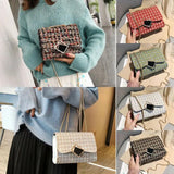 Quilted Chain Bag Leather Shoulder Crossbody Messenger Purse Waist Pack