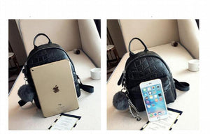 Mini PU Leather Backpack for Women Small Female Bagpack Teen Girls