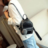 Mini PU Leather Backpack for Women Small Female Bagpack Teen Girls