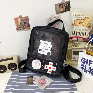 Ladies 3 Way Ita Bag Cartoon Student School Bag Game Console Lolita