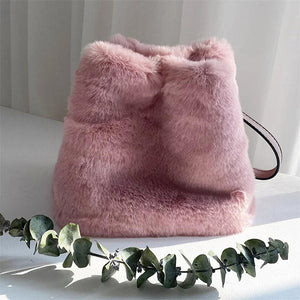 Mink Fur Handbag Women's Clutch Winter Furry Fur Handbag